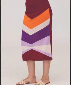falda midi multicolor Scorzzo