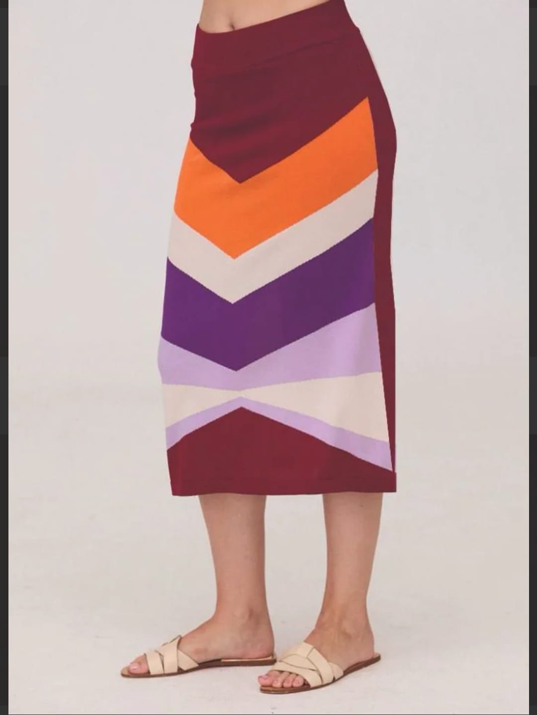 falda midi multicolor Scorzzo