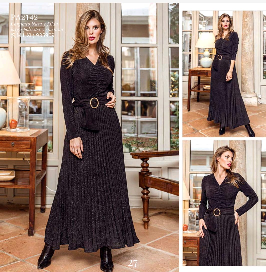 Conjunto falda plisada punto Encandilata - Imagen 2